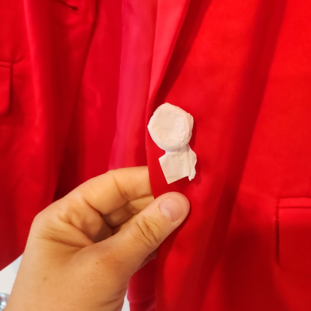 Cato Vibrant Red Womens Blazer Size L Euc - Picture 2 of 6